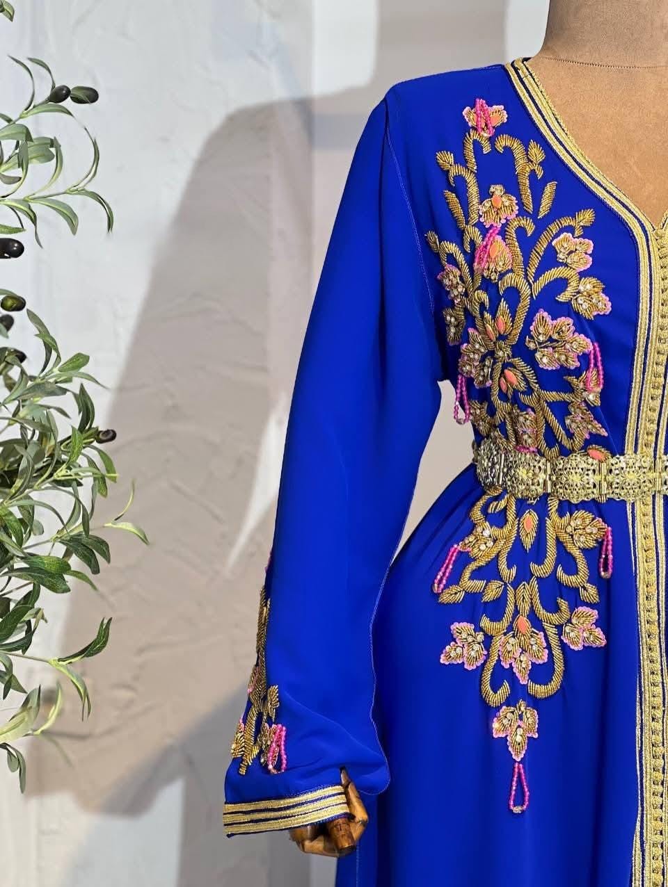 Luxury Moroccan Bridal Kaftan Takchita | Hand Embroidered Wedding Dress (Custom Made)
