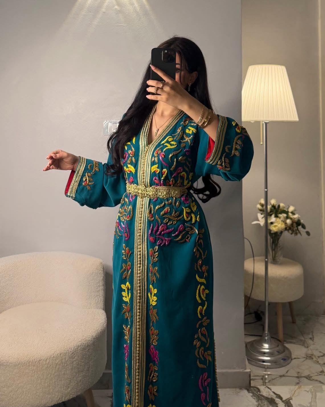 Luxury Moroccan Bridal Kaftan Takchita | Hand Embroidered Wedding Dress (Custom Made)