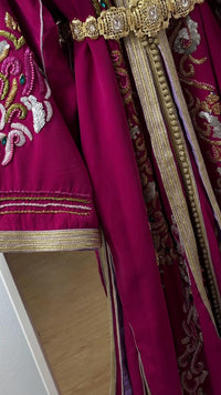 Luxury Hand-Embroidered Moroccan Bridal Kaftan Takchita | Custom Arabic Wedding Dress