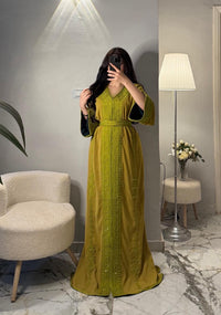 Luxury Moroccan Bridal Kaftan Takchita | Hand-Embroidered Wedding Dress, Custom Made Caftan
