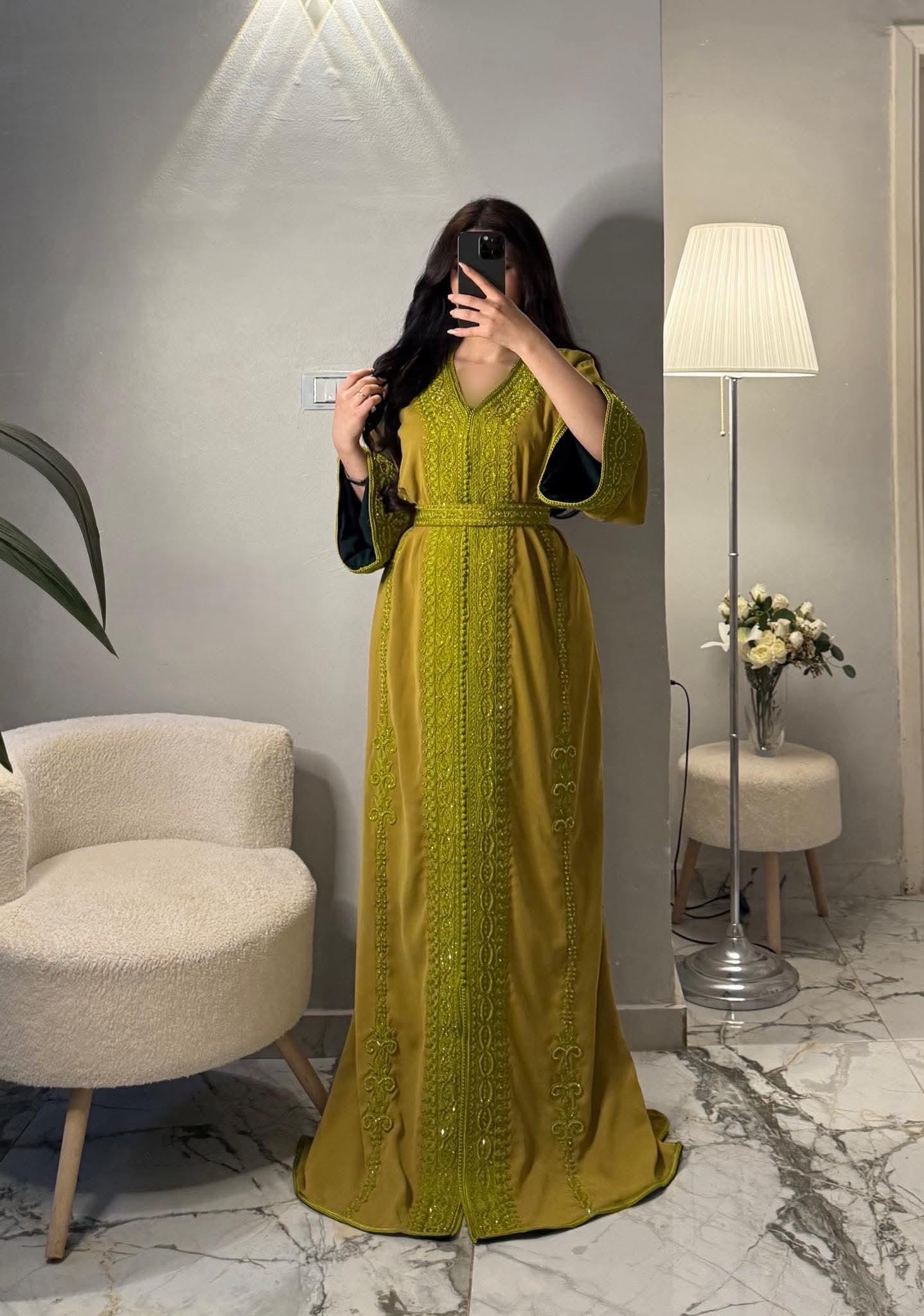 Luxury Moroccan Bridal Kaftan Takchita | Hand-Embroidered Wedding Dress, Custom Made Caftan