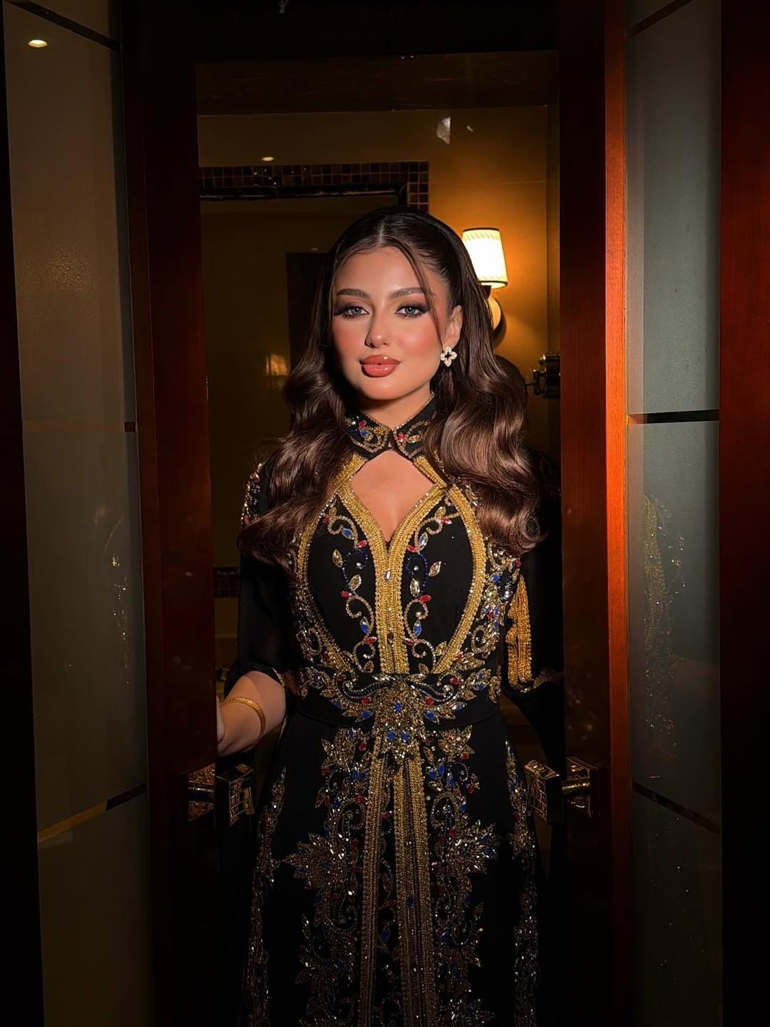 Black Moroccan Kaftan Dress | Gold Embroidered Arabic Caftan | Custom Bridal Gown