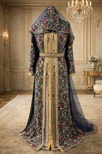 Luxury Moroccan Bridal Kaftan Takchita | Hand Embroidered Wedding Dress (Custom Made)