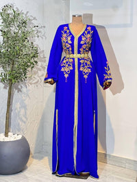 Luxury Moroccan Bridal Kaftan Takchita | Hand Embroidered Wedding Dress (Custom Made)