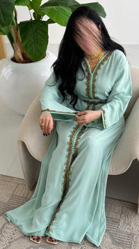 Luxury Moroccan Bridal Kaftan Takchita | Hand Embroidered Wedding Dress (Custom Made)