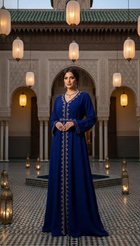 Luxury Moroccan Bridal Kaftan Takchita | Hand Embroidered Wedding Dress (Custom Made)