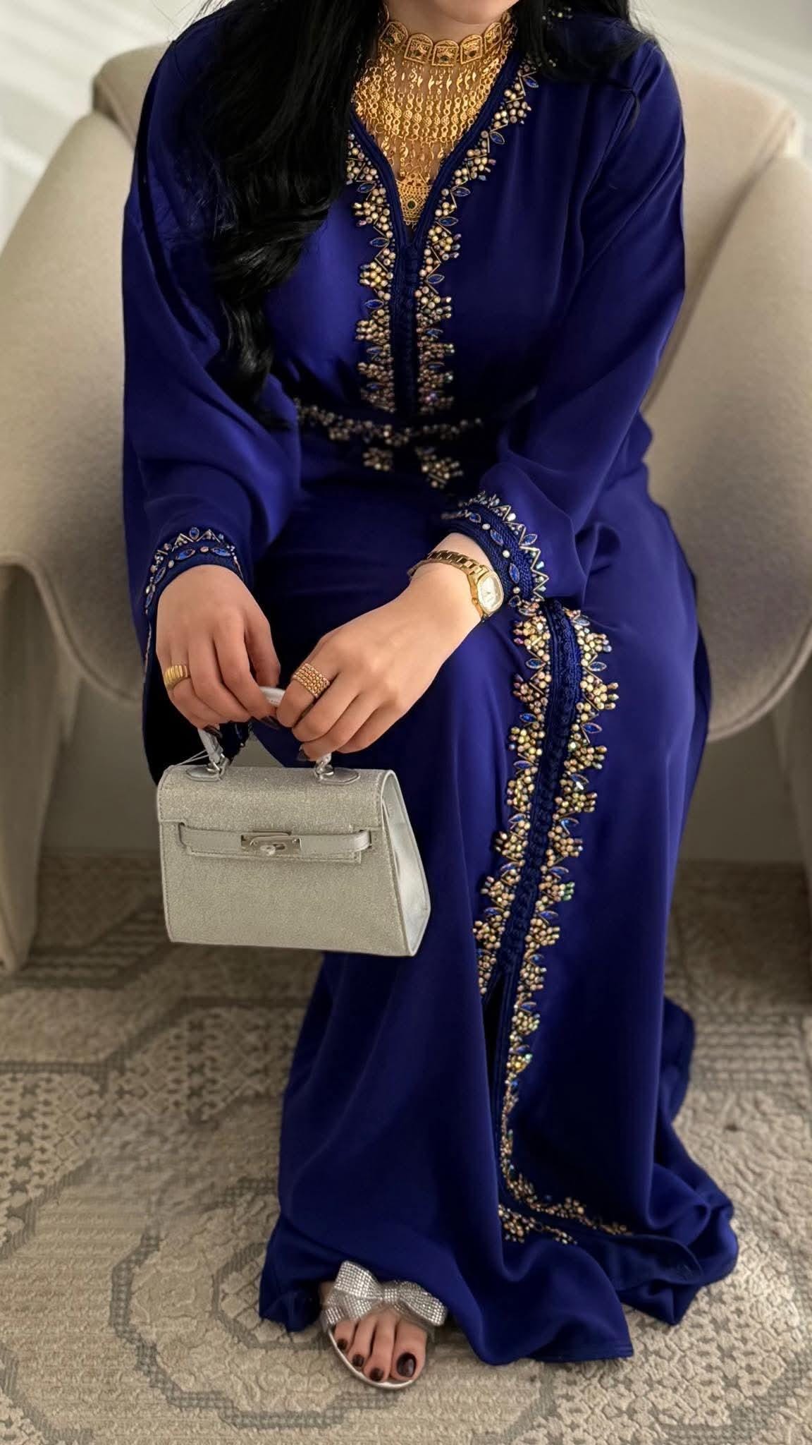 Luxury Moroccan Bridal Kaftan Takchita | Hand Embroidered Wedding Dress (Custom Made)