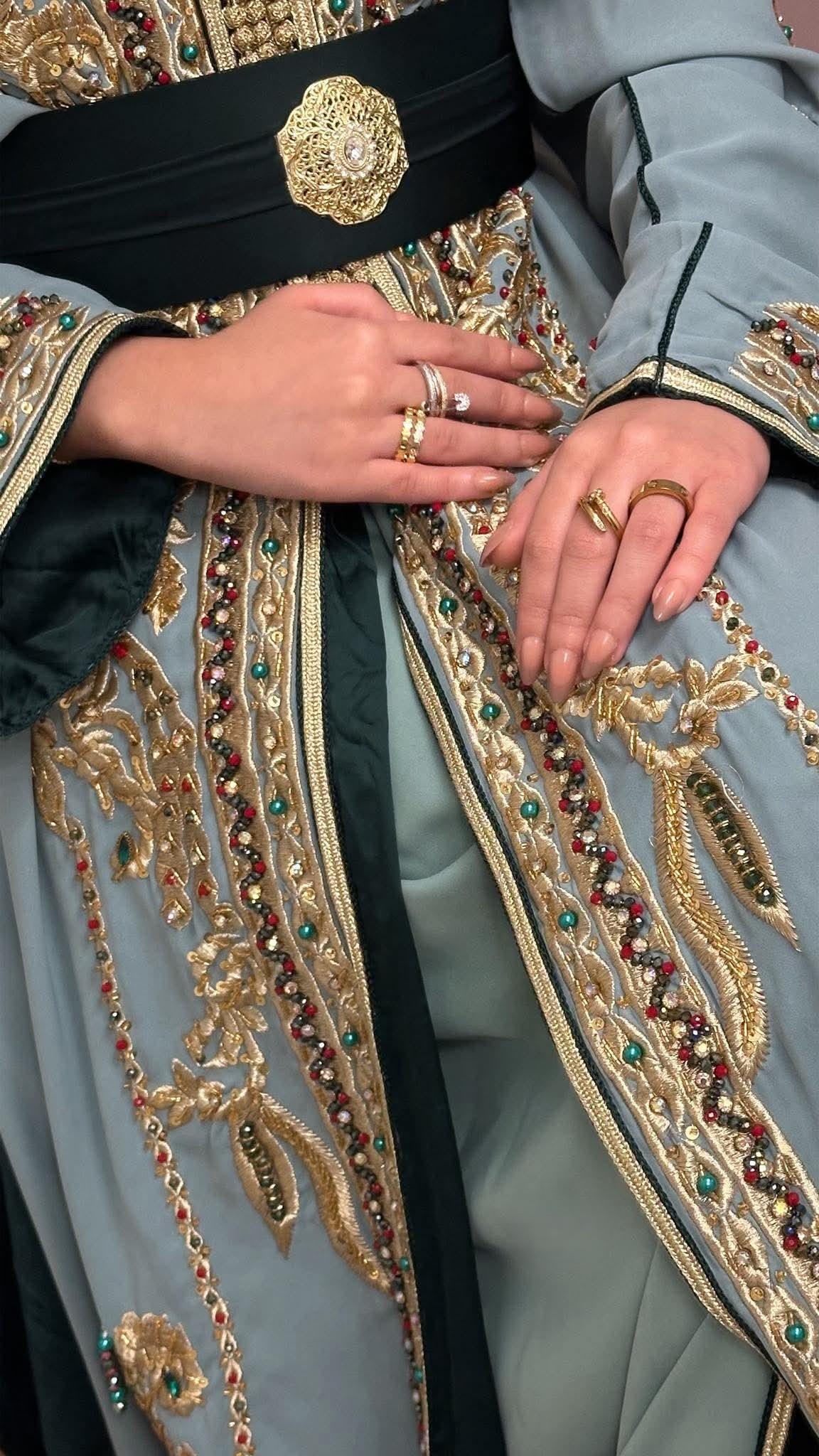 Luxury Moroccan Bridal Kaftan Takchita | Hand Embroidered Wedding Dress (Custom Made)