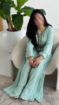 Luxury Moroccan Bridal Kaftan Takchita | Hand Embroidered Wedding Dress (Custom Made)