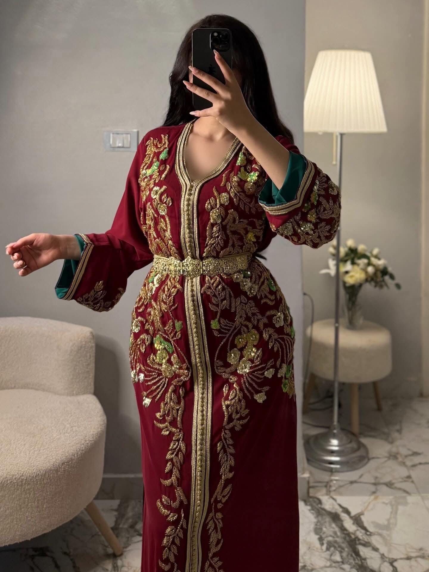 Luxury Moroccan Bridal Kaftan Takchita | Hand Embroidered Wedding Dress, Custom Made Caftan