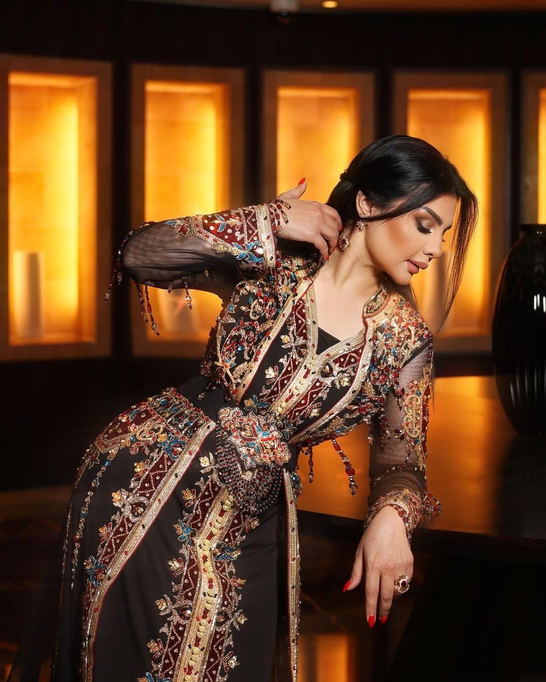 Luxury Moroccan Bridal Kaftan Takchita | Hand Embroidered Wedding Dress, Custom Made