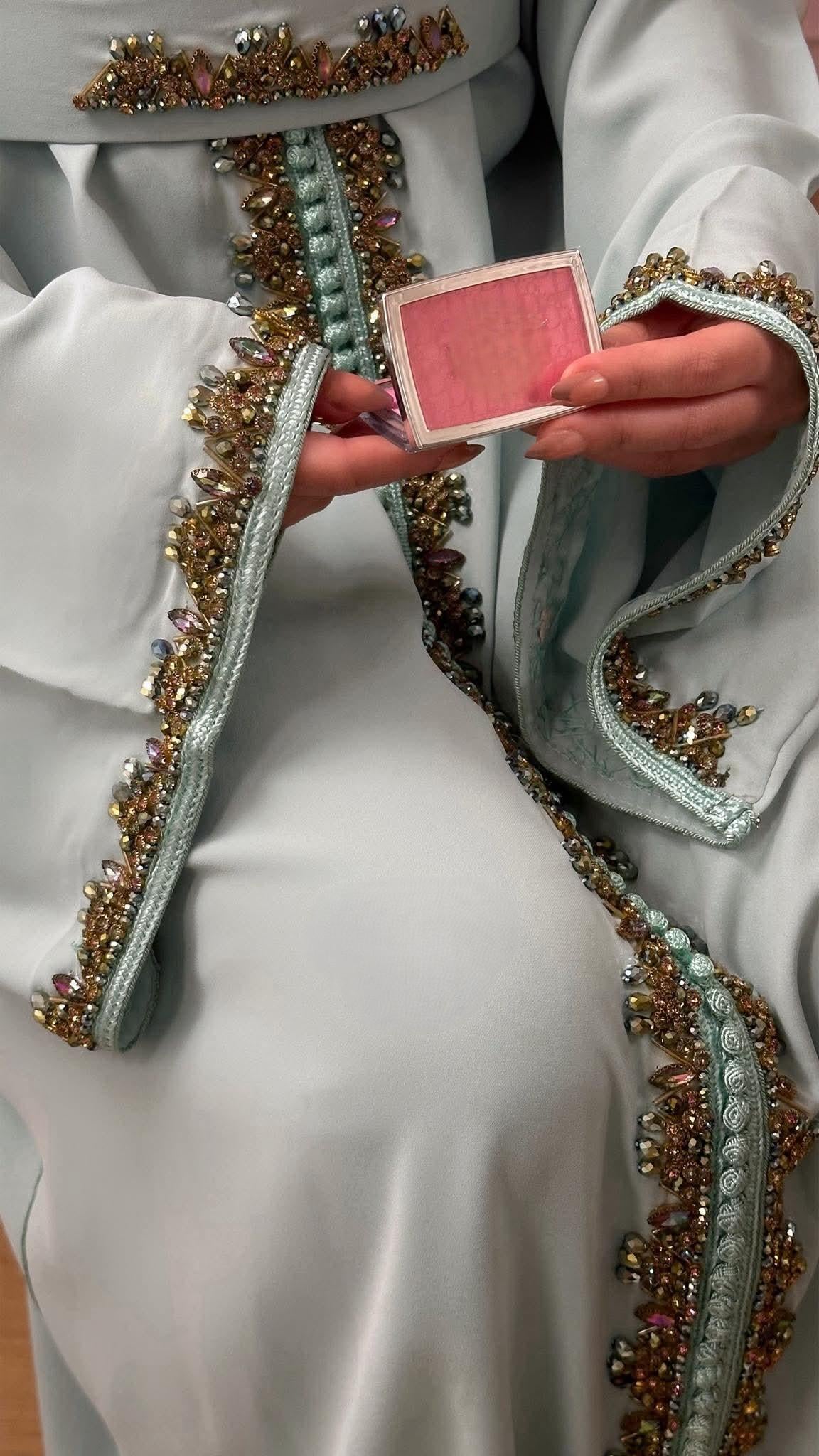 Luxury Moroccan Bridal Kaftan Takchita | Hand Embroidered Wedding Dress (Custom Made)