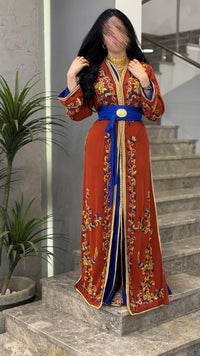 Moroccan Bridal Kaftan Takchita | Hand Embroidered Wedding Dress, Custom Made Caftan