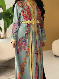 Luxury Moroccan Bridal Kaftan Takchita | Hand Embroidered Wedding Dress, Custom Made Caftan