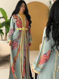Luxury Moroccan Bridal Kaftan Takchita | Hand Embroidered Wedding Dress, Custom Made Caftan