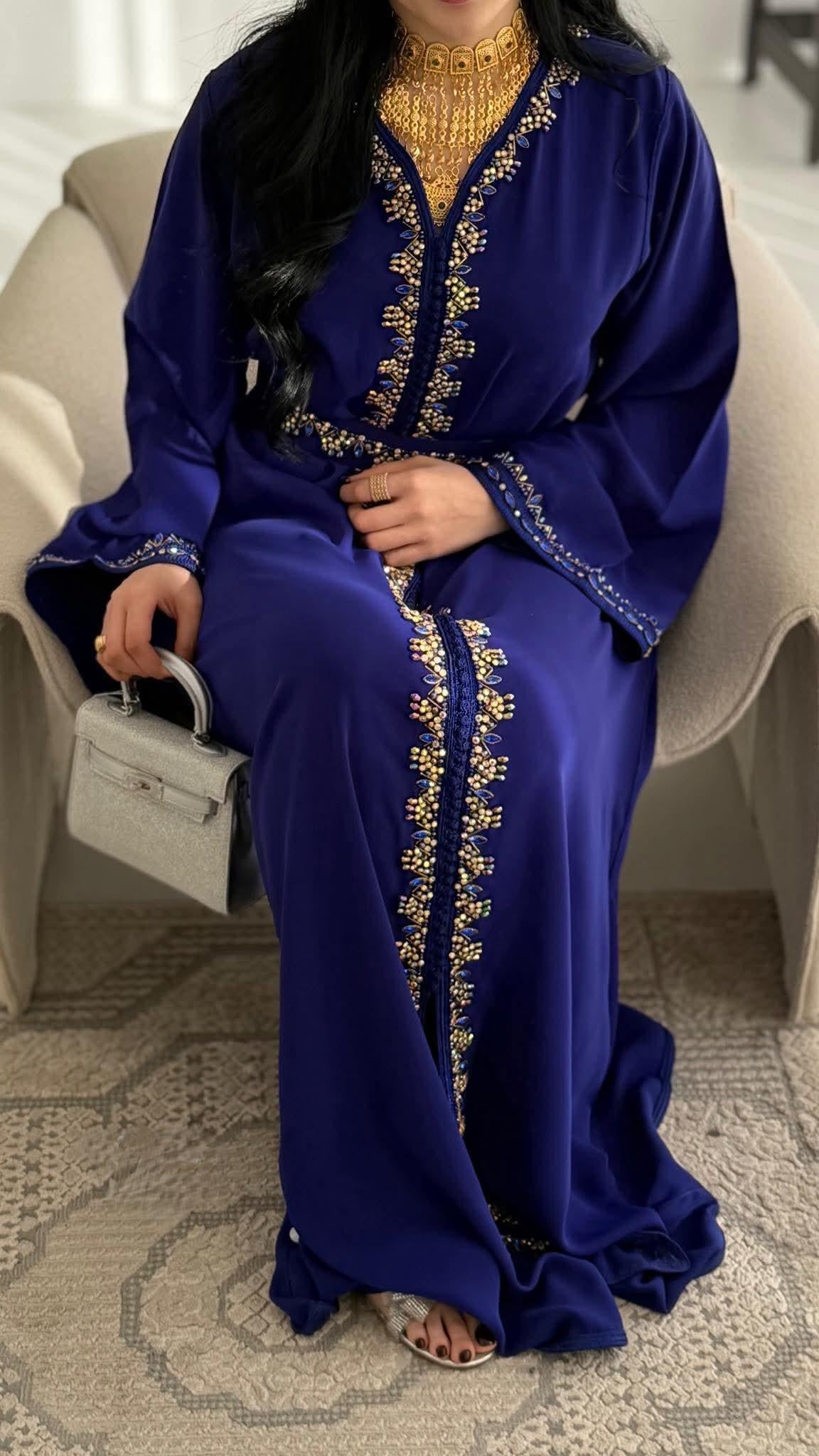 Luxury Moroccan Bridal Kaftan Takchita | Hand Embroidered Wedding Dress (Custom Made)