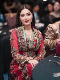 Luxury Moroccan Bridal Kaftan Takchita | Hand Embroidered Wedding Dress (Custom Made)