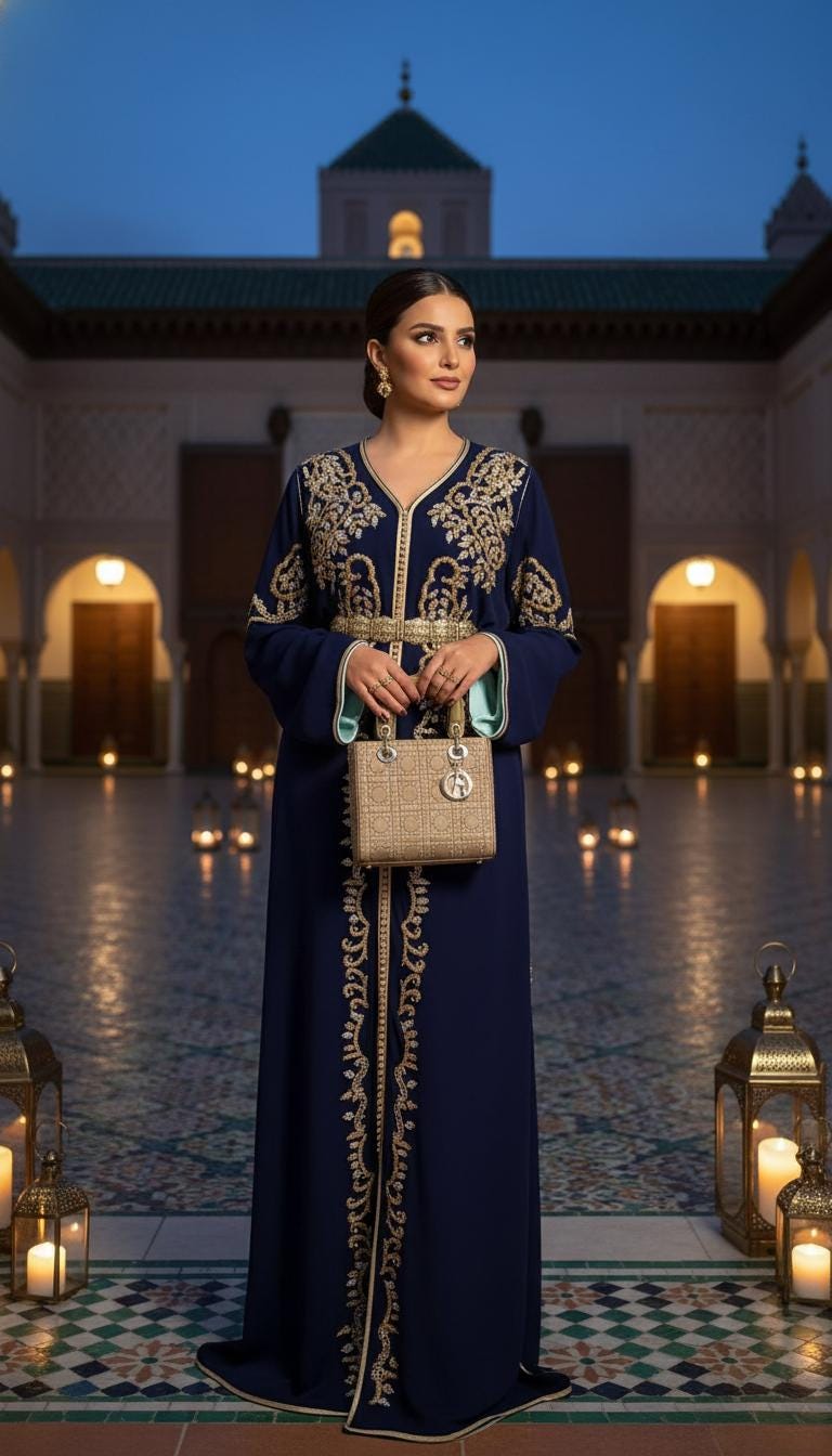 Luxury Moroccan Bridal Kaftan Takchita | Hand Embroidered Wedding Dress (Custom Made)