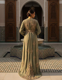 Luxury Moroccan Bridal Kaftan Takchita | Hand Embroidered Wedding Dress, Custom Made Caftan
