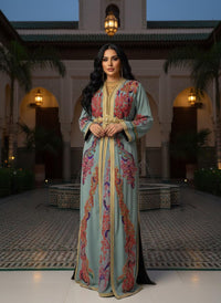Luxury Moroccan Bridal Kaftan Takchita | Hand Embroidered Wedding Dress, Custom Made Caftan