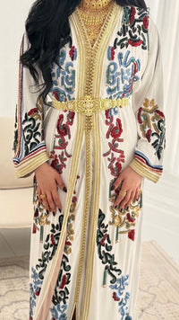 Luxury Moroccan Bridal Kaftan Takchita | Hand-Embroidered Wedding Dress, Custom Made Caftan