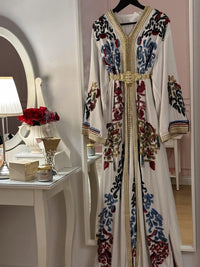 Luxury Moroccan Bridal Kaftan Takchita | Hand-Embroidered Wedding Dress, Custom Made Caftan