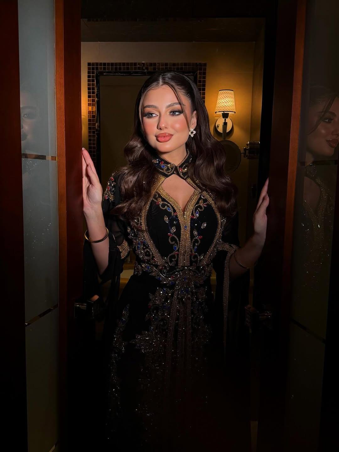 Black Moroccan Kaftan Dress | Gold Embroidered Arabic Caftan | Custom Bridal Gown
