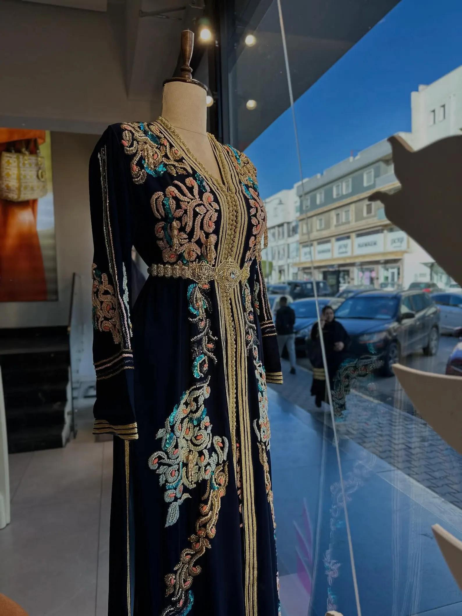 Luxury Hand-Embroidered Moroccan Bridal Kaftan Takchita | Custom Made Wedding Dress
