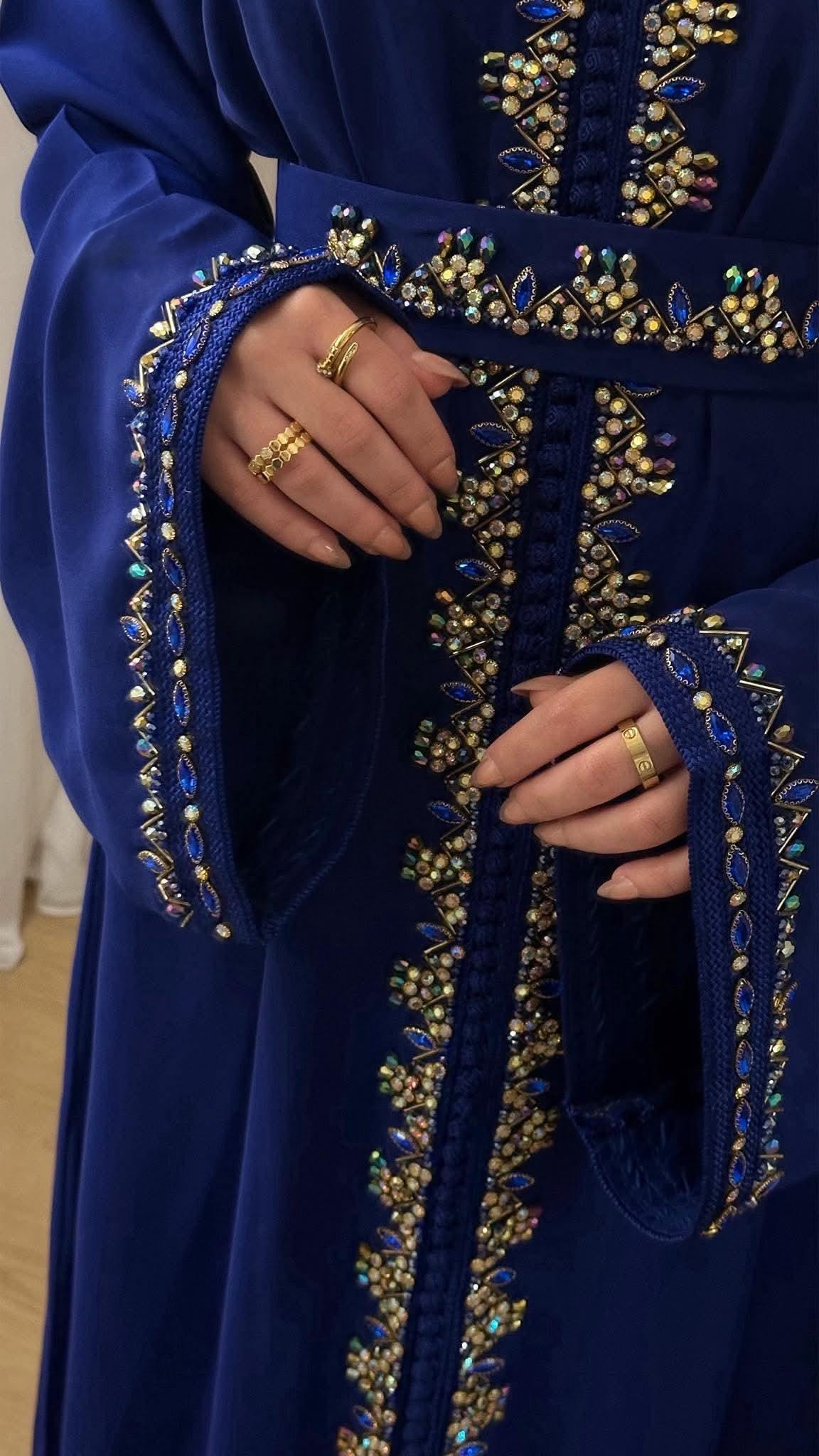 Luxury Moroccan Bridal Kaftan Takchita | Hand Embroidered Wedding Dress (Custom Made)