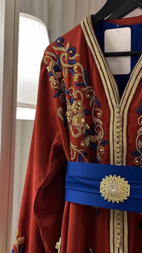 Moroccan Bridal Kaftan Takchita | Hand Embroidered Wedding Dress, Custom Made Caftan