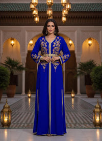 Luxury Moroccan Bridal Kaftan Takchita | Hand Embroidered Wedding Dress (Custom Made)
