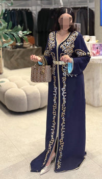 Luxury Moroccan Bridal Kaftan Takchita | Hand Embroidered Wedding Dress (Custom Made)