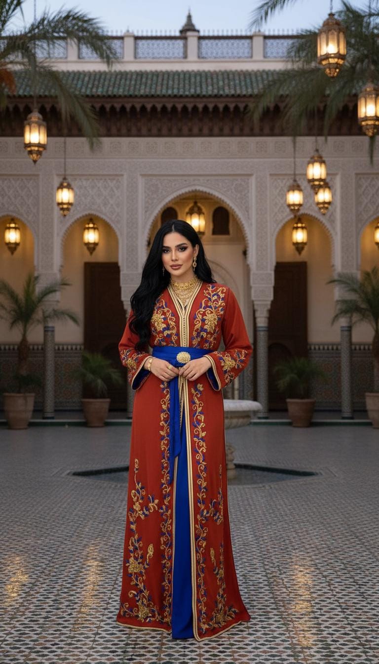 Moroccan Bridal Kaftan Takchita | Hand Embroidered Wedding Dress, Custom Made Caftan