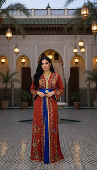 Moroccan Bridal Kaftan Takchita | Hand Embroidered Wedding Dress, Custom Made Caftan