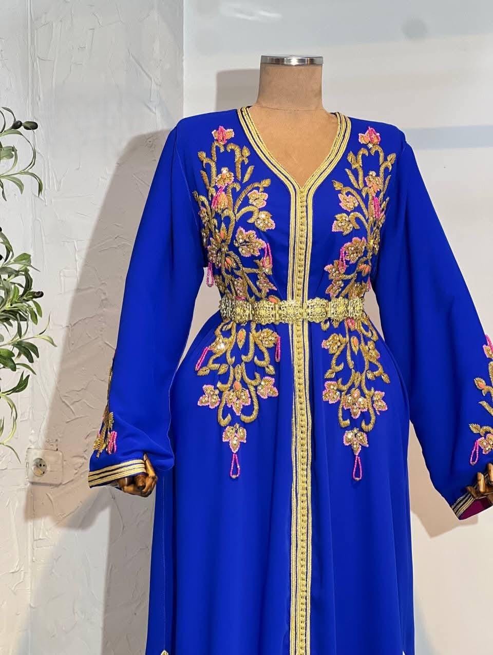 Luxury Moroccan Bridal Kaftan Takchita | Hand Embroidered Wedding Dress (Custom Made)
