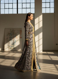 Luxury Hand-Embroidered Moroccan Bridal Kaftan Takchita | Custom Made Caftan Gown