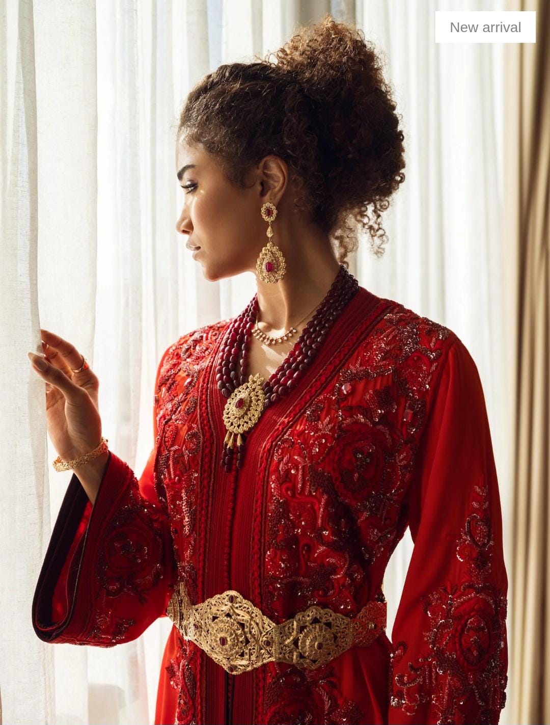 Luxury Moroccan Bridal Kaftan Takchita | Hand Embroidered Wedding Dress (Custom Made)